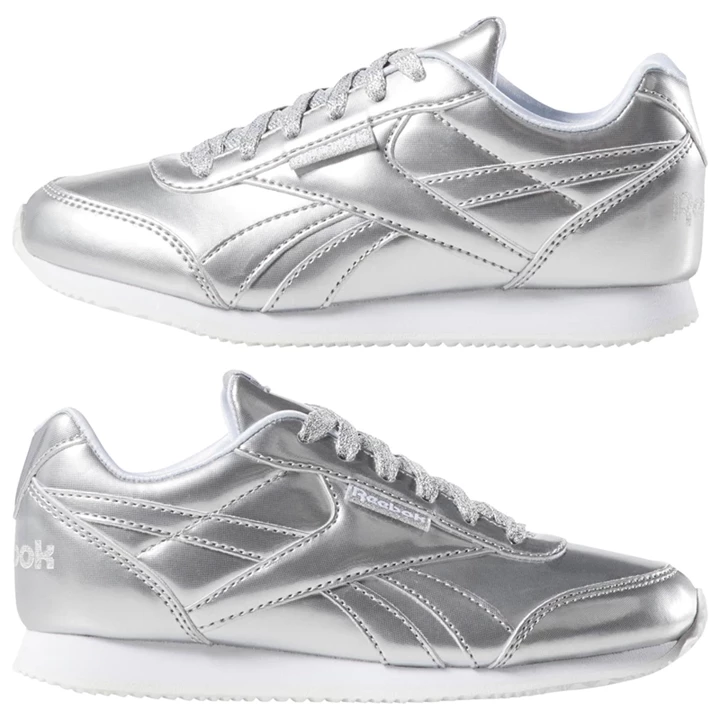 Zapatillas Reebok Royal Classic Jog 2 Niños Plateadas Blancas | 451689VFX