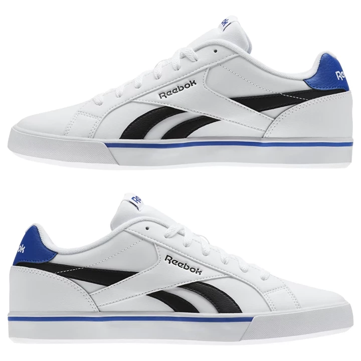 Zapatillas Reebok Royal Complete 2LL Hombre Blancas Negras Azul Real | 829157BIL