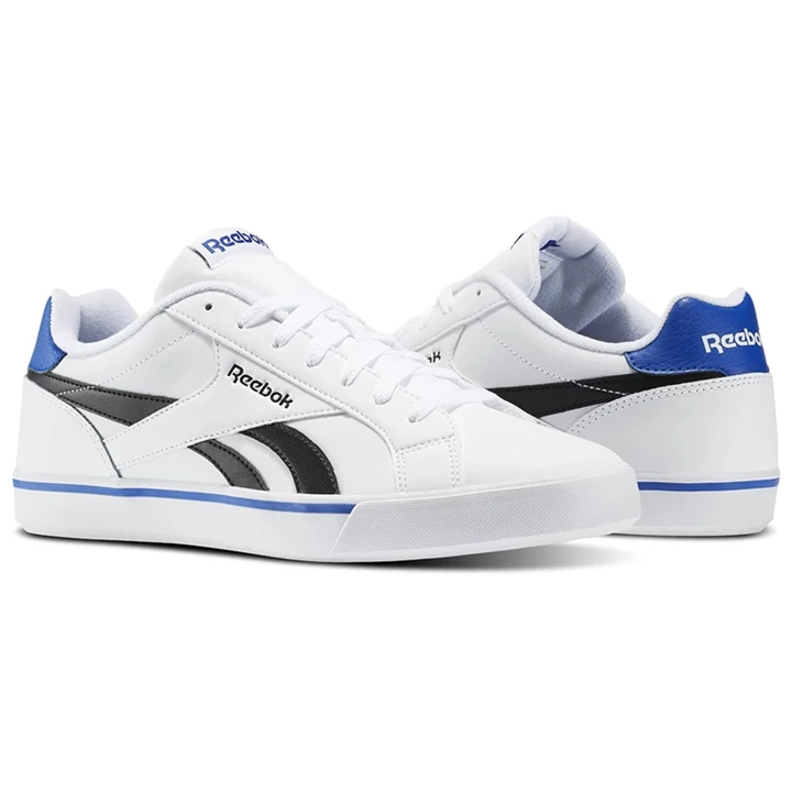 Zapatillas Reebok Royal Complete 2LL Hombre Blancas Negras Azul Real | 829157BIL