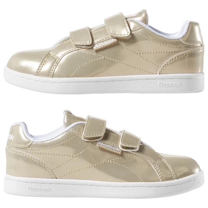 Zapatillas Reebok Royal Complete Clean 2V Niños Doradas Blancas | 160597LAI