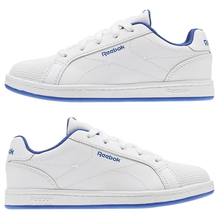 Zapatillas Reebok Royal Complete Clean Niños Blancas Azul Real | 386541DZE