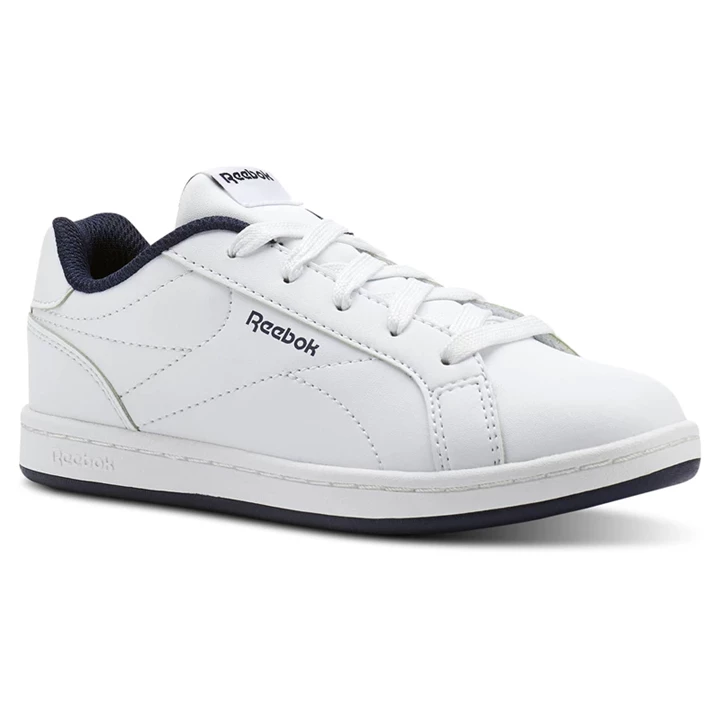 Zapatillas Reebok Royal Complete Clean Niños Blancas Azul Marino | 470815UPY