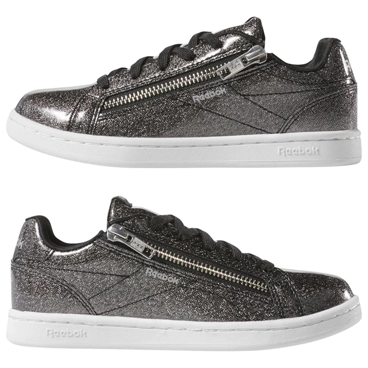 Zapatillas Reebok Royal Complete Clean Zip Niños Negras Blancas | 940175YZV