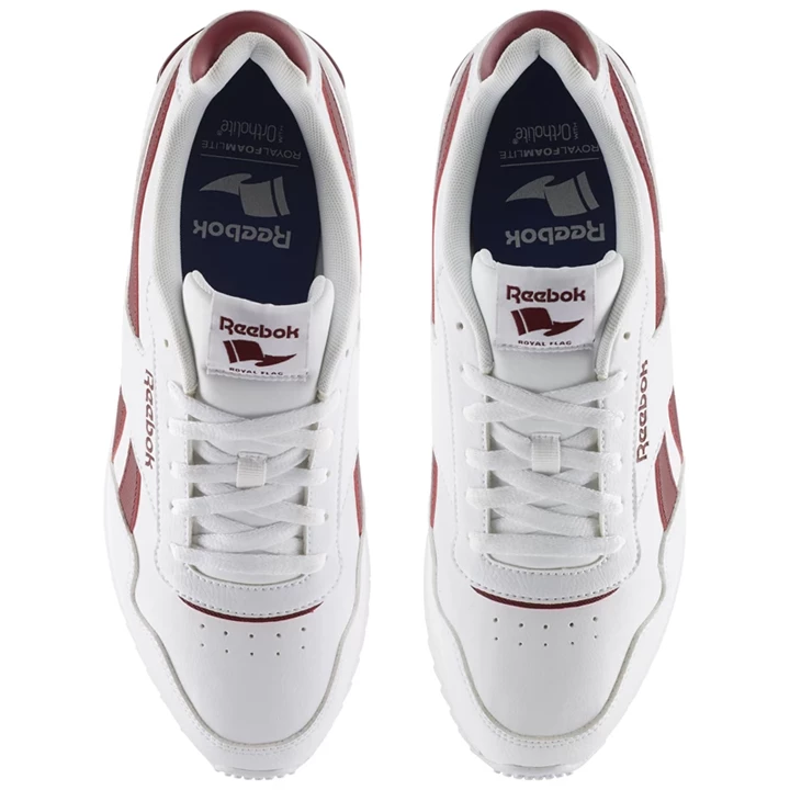 Zapatillas Reebok Royal Glide Hombre Blancas Burdeos | 432501XCP