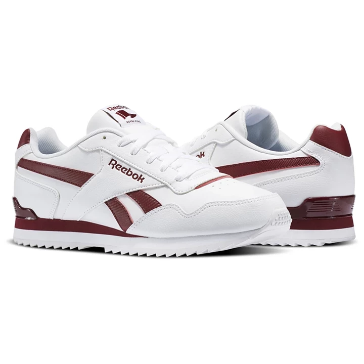 Zapatillas Reebok Royal Glide Hombre Blancas Burdeos | 432501XCP