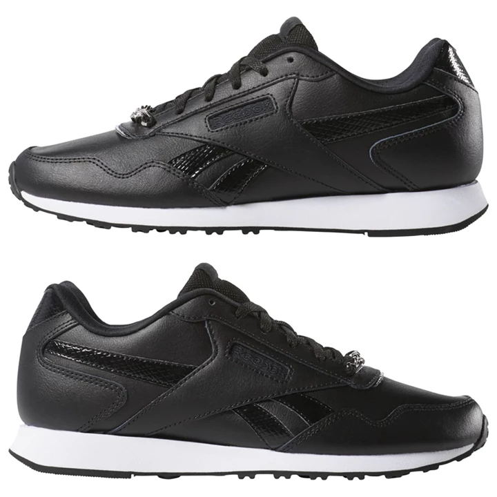 Zapatillas Reebok Royal Glide Mujer Negras Blancas | 764053YDW