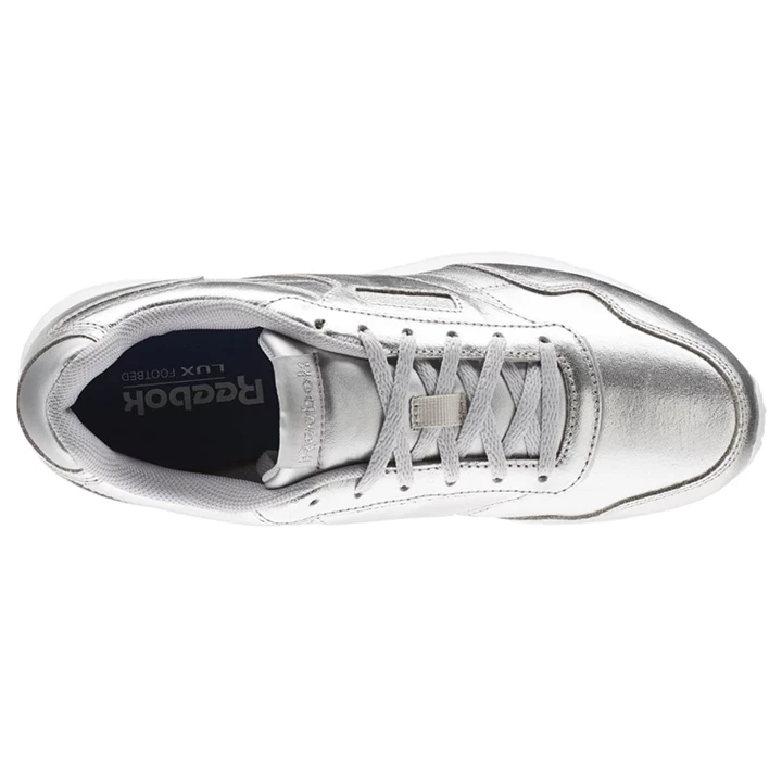 Zapatillas Reebok Royal Glide Mujer Plateadas Metal Blancas | 253478JRP