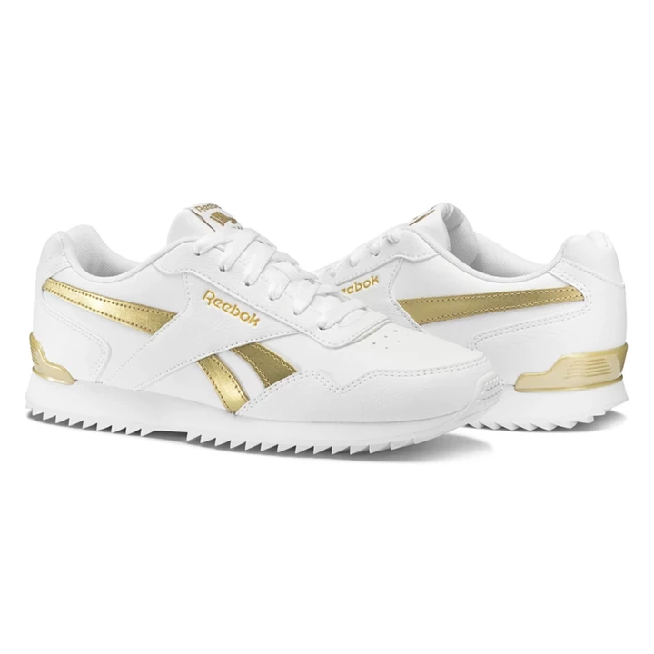 Zapatillas Reebok Royal Glide RPL Clip Mujer Blancas Doradas | 083912OEG