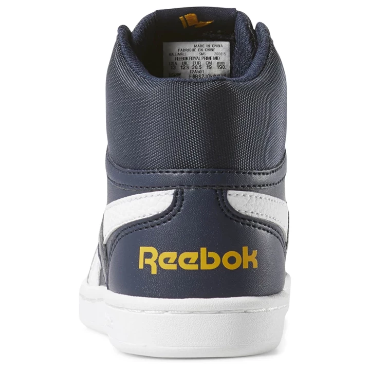 Zapatillas Reebok Royal Prime Mid Niños Azul Marino Blancas Gris Doradas | 217539GOT