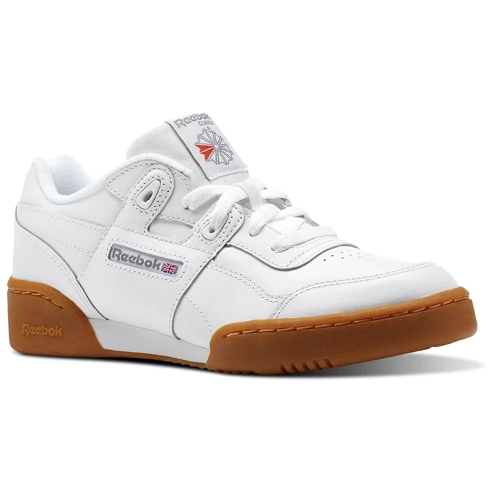 Zapatillas Reebok Workout Plus Niños Blancas Gris Rojas Azul Real | 420976CXV