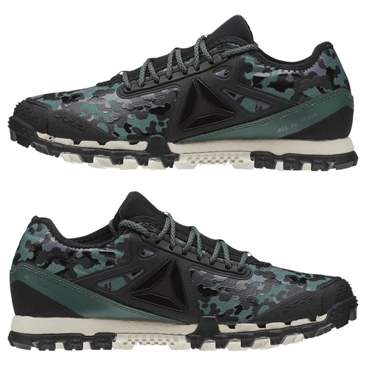 Zapatillas Running Reebok AT SUPER 3.0 STEALTH Camo Mujer Negras Camuflaje Verde | 486537UIR