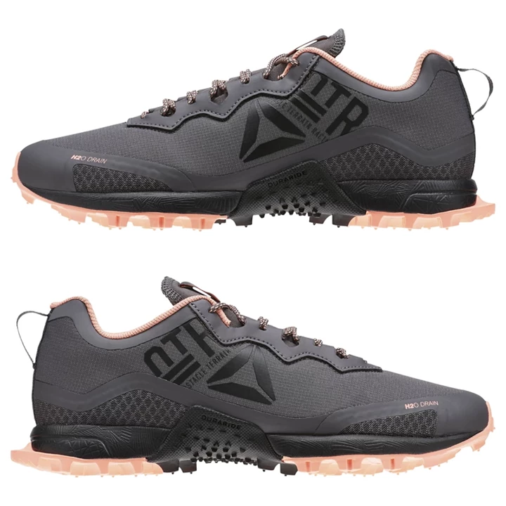 Zapatillas Running Reebok All Terrain Craze Mujer Gris Rosas Negras | 495138JNY