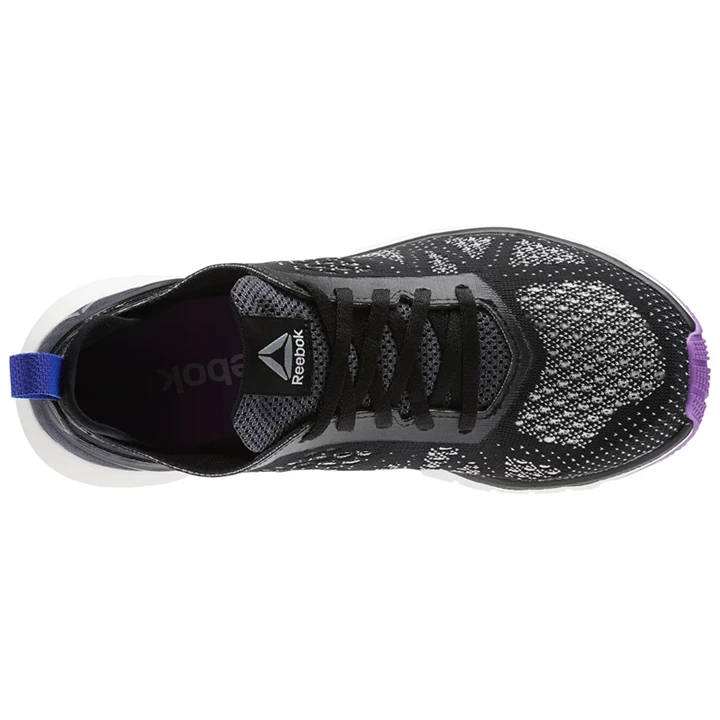 Zapatillas Running Reebok Print Smooth Clip Ultraknit Mujer Negras Moradas Azules | 178352YEU