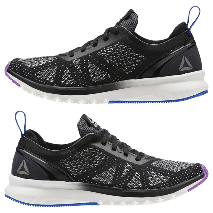 Zapatillas Running Reebok Print Smooth Clip Ultraknit Mujer Negras Moradas Azules | 178352YEU