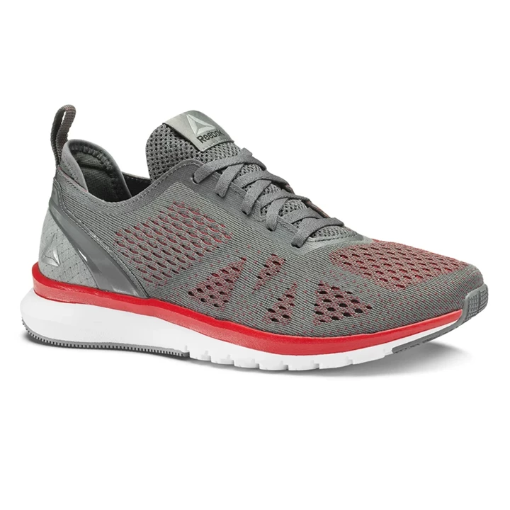 Zapatillas Running Reebok Print Smooth Clip Ultraknit Hombre Rojas Blancas | 862043FUQ