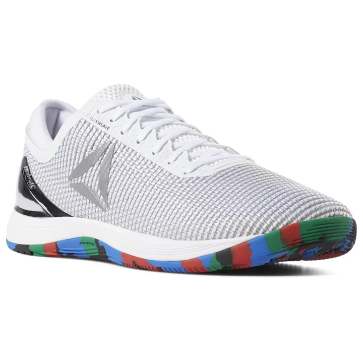 Zapatos Crossfit Reebok CrossFit Nano 8 Flexweave Hombre Blancas Plateadas | 471936ARL