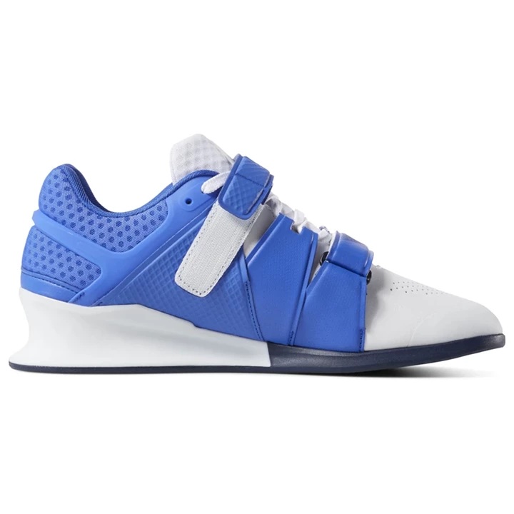 Zapatos Crossfit Reebok Legacy Lifter Hombre Blancas Azul Marino | 172943DZL