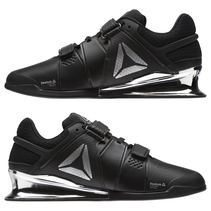 Zapatos Crossfit Reebok Legacy Lifter Hombre Negras Blancas Plateadas | 914583RQI