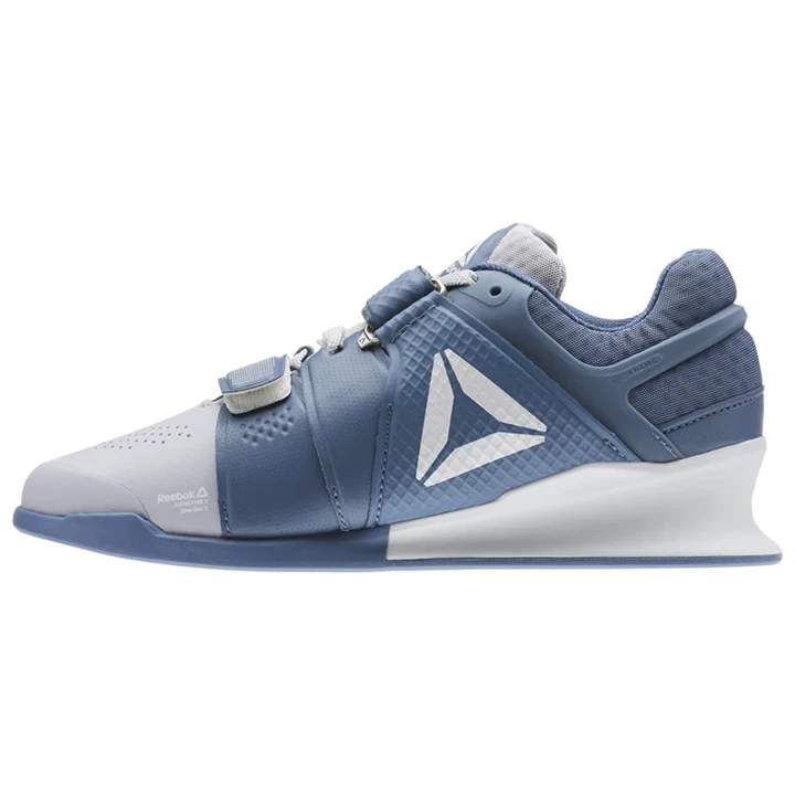 Zapatos Crossfit Reebok Legacy Lifter Mujer Gris Azules Blancas | 120678UAZ