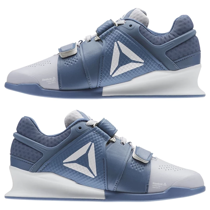 Zapatos Crossfit Reebok Legacy Lifter Mujer Gris Azules Blancas | 120678UAZ