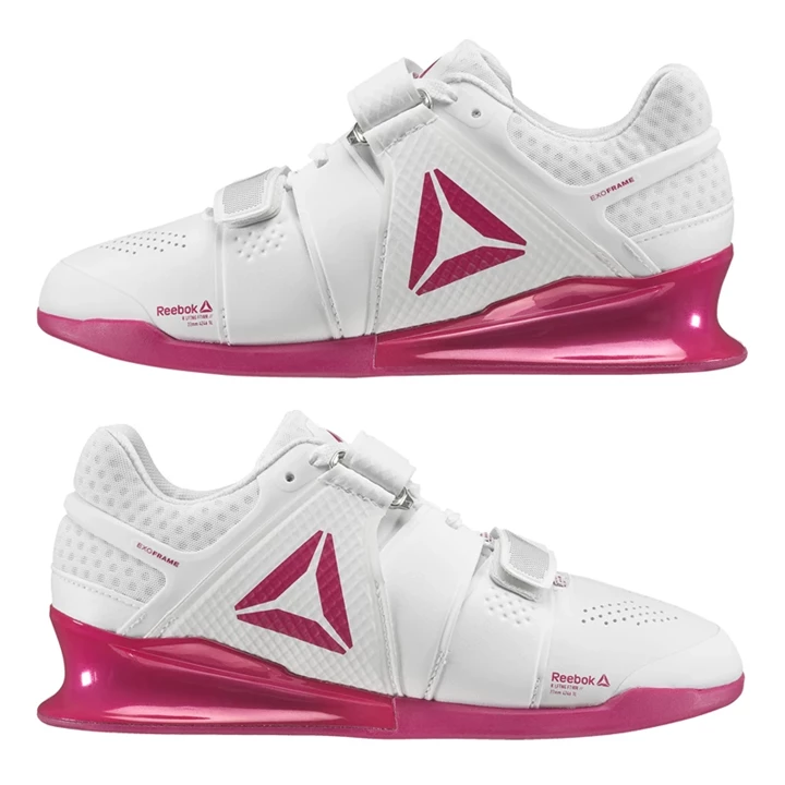 Zapatos Crossfit Reebok Legacy Lifter Mujer Blancas Rosas Plateadas | 298367XGQ