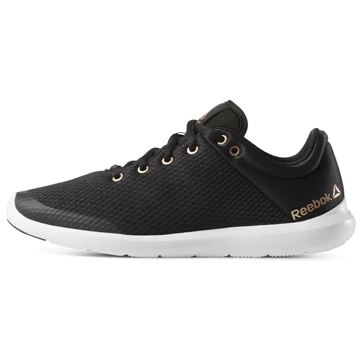 Zapatos De Baile Reebok Studio Basics Mujer Negras Blancas Doradas | 319047SXJ