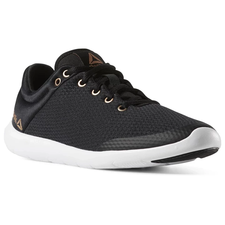 Zapatos De Baile Reebok Studio Basics Mujer Negras Blancas Doradas | 319047SXJ