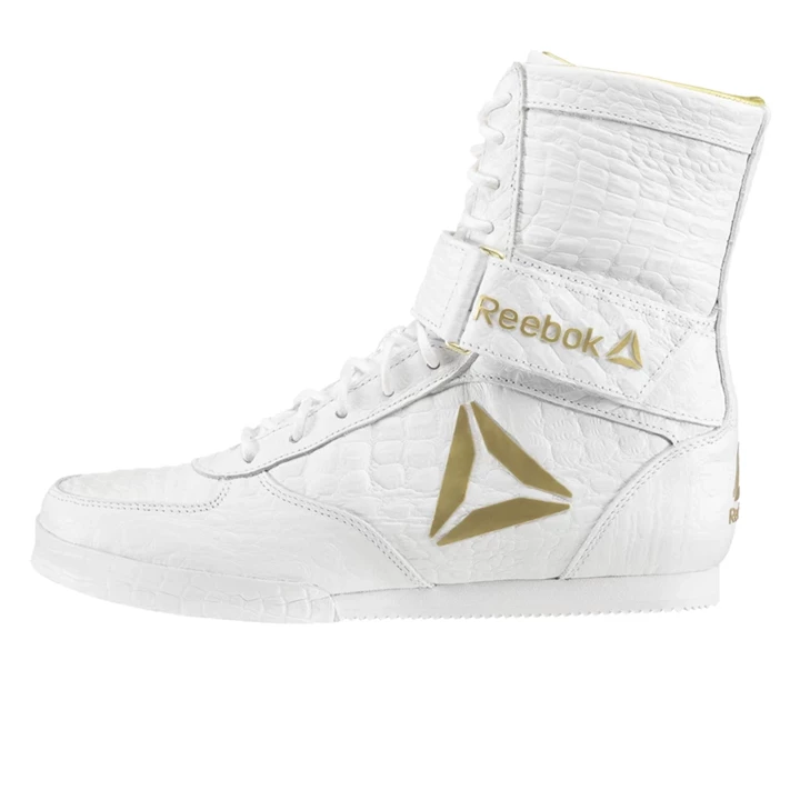 Zapatos De Combate Reebok Boxing Boot - Legacy LTD Hombre Blancas Doradas | 560943MLI