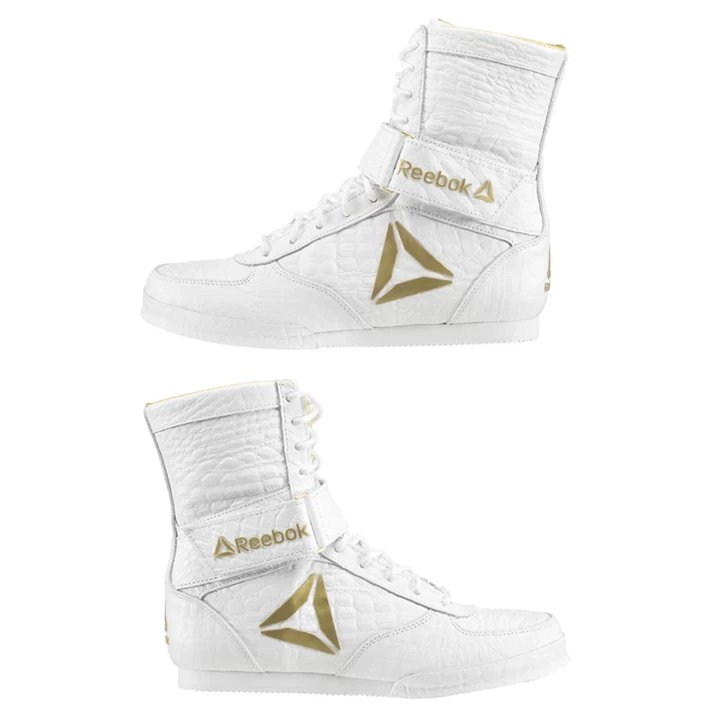 Zapatos De Combate Reebok Boxing Boot - Legacy LTD Hombre Blancas Doradas | 560943MLI