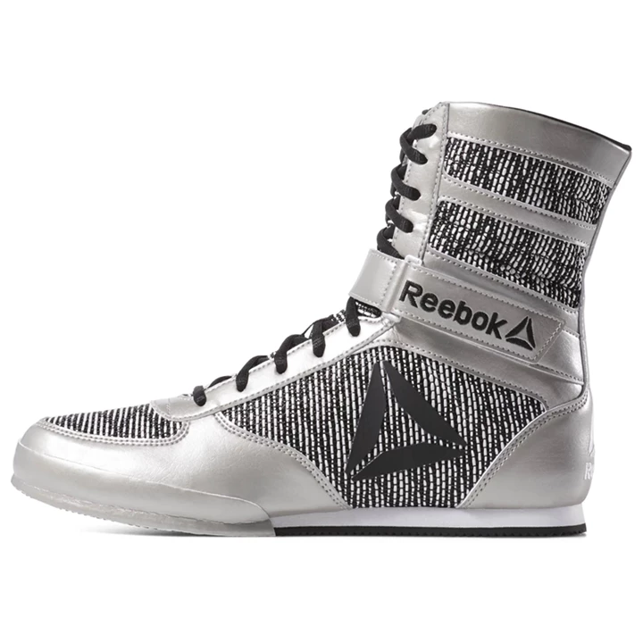 Zapatos De Combate Reebok Boxing Boots Hombre Plateadas Blancas Negras | 105693OZS