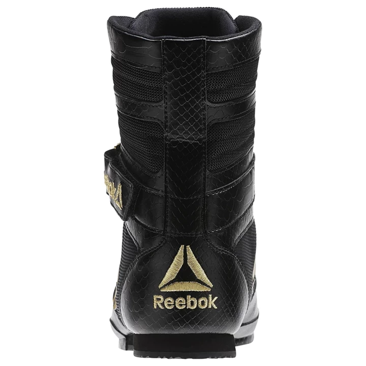 Zapatos De Combate Reebok Boxing Boots Hombre Negras Doradas | 158937ZYO