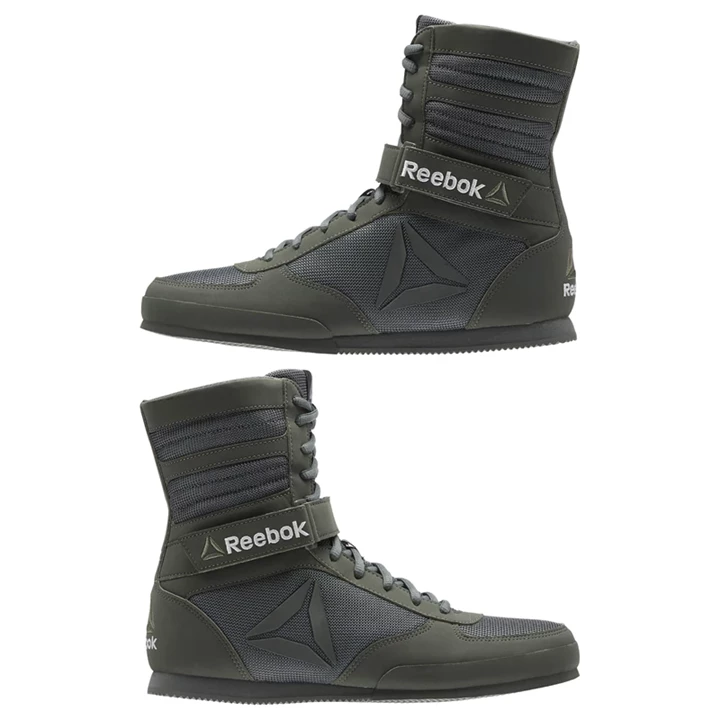 Zapatos De Combate Reebok Boxing Boots Hombre Verde Gris Negras | 370628NPI