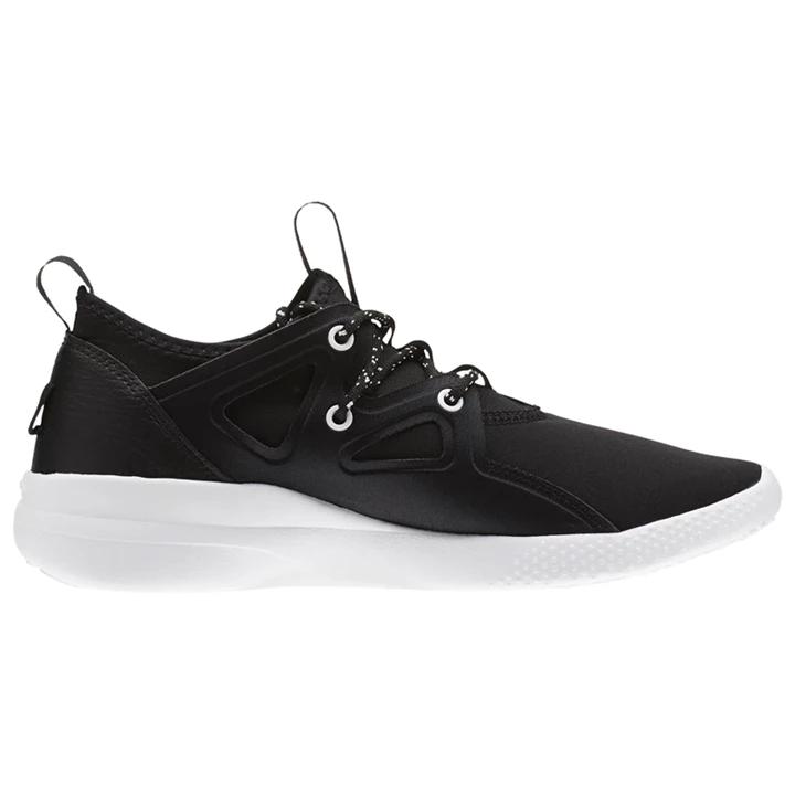 Zapatos De Estudio Reebok Cardio Motion Mujer Negras Blancas Plateadas | 715893WVI