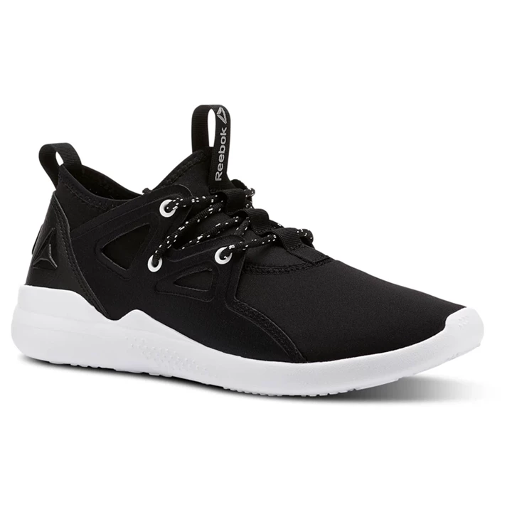 Zapatos De Estudio Reebok Cardio Motion Mujer Negras Blancas Plateadas | 715893WVI