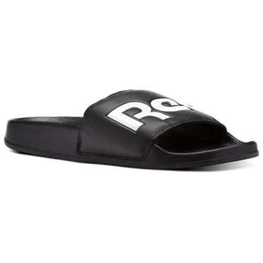 Sandalias Reebok Classic Chanclas Mujer Negras Blancas | 736152OQS