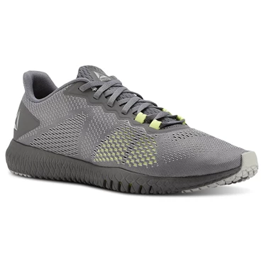 Zapatillas Deportivos Reebok Flexagon Hombre Gris Limón | 745130XIY