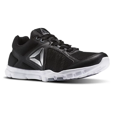 Zapatillas Deportivos Reebok Yourflex Trainette 9.0 MT Mujer Negras Blancas Plateadas Metal | 786905MPH