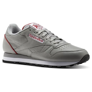 Zapatillas Reebok Classic Leather ARCHIVE Hombre Gris Blancas Rojas Negras | 340621JAD