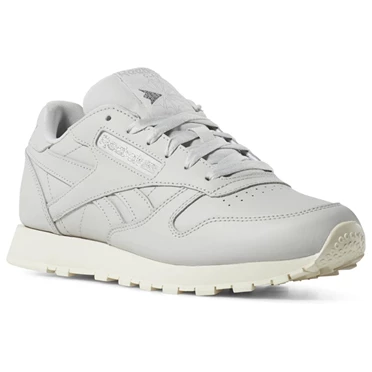 Zapatillas Reebok Classic Leather Mujer Gris Plateadas Blancas | 158329QIF