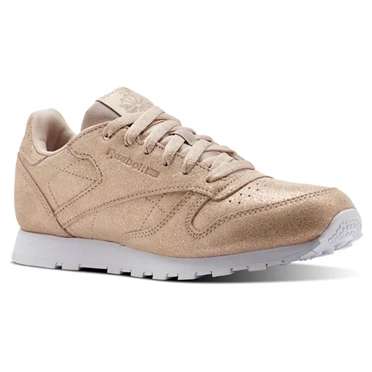 Zapatillas Reebok Classic Leather Niños Doradas Beige Blancas | 042638APQ