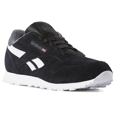 Zapatillas Reebok Classic Leather Niños Negras Gris | 726153JLN