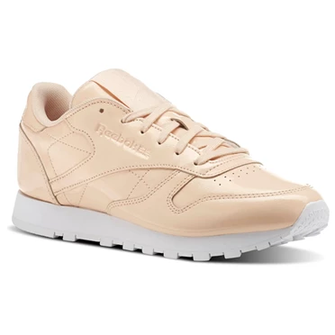 Zapatillas Reebok Classic Leather PATENT Mujer Rosas Blancas | 803627JVW