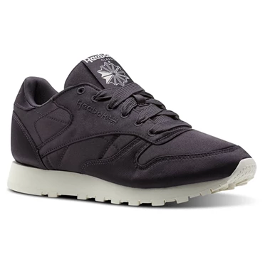 Zapatillas Reebok Classic Leather Satin Mujer Moradas Blancas | 581074NAJ