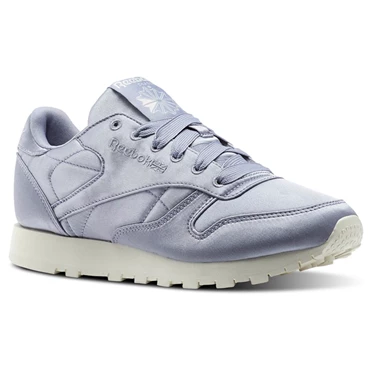 Zapatillas Reebok Classic Leather Satin Mujer Moradas Blancas | 934201EPW