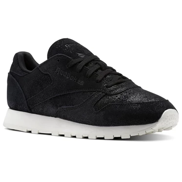 Zapatillas Reebok Classic Leather Shimmer Mujer Negras | 241893VKR