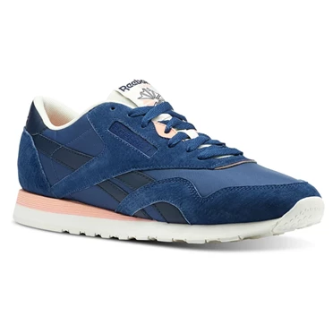 Zapatillas Reebok Classic Nylon Hombre Azules Azul Marino Rosas | 351864DKI