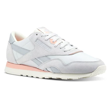 Zapatillas Reebok Classic Nylon Hombre Blancas Gris Rosas | 742908RZD