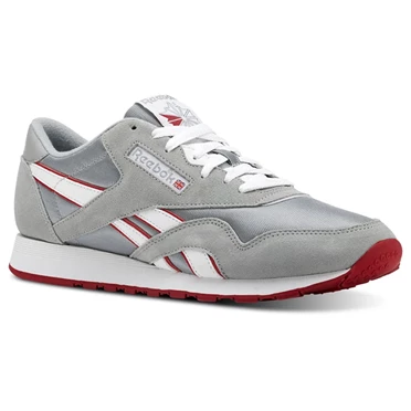 Zapatillas Reebok Classic Nylon M Hombre Gris Blancas Rojas | 065879ELP