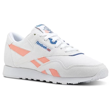 Zapatillas Reebok Classic Nylon Mujer Blancas Rosas Azules | 619432SKU