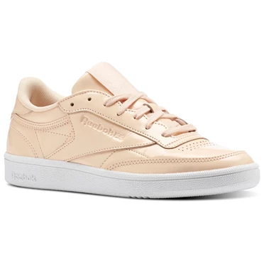 Zapatillas Reebok Club C 85 Charol Mujer Rosas Blancas | 950261QDS